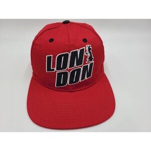 Vintage London Eclipse Snapback Hat Cap England UK Baseball Men Women Red Black